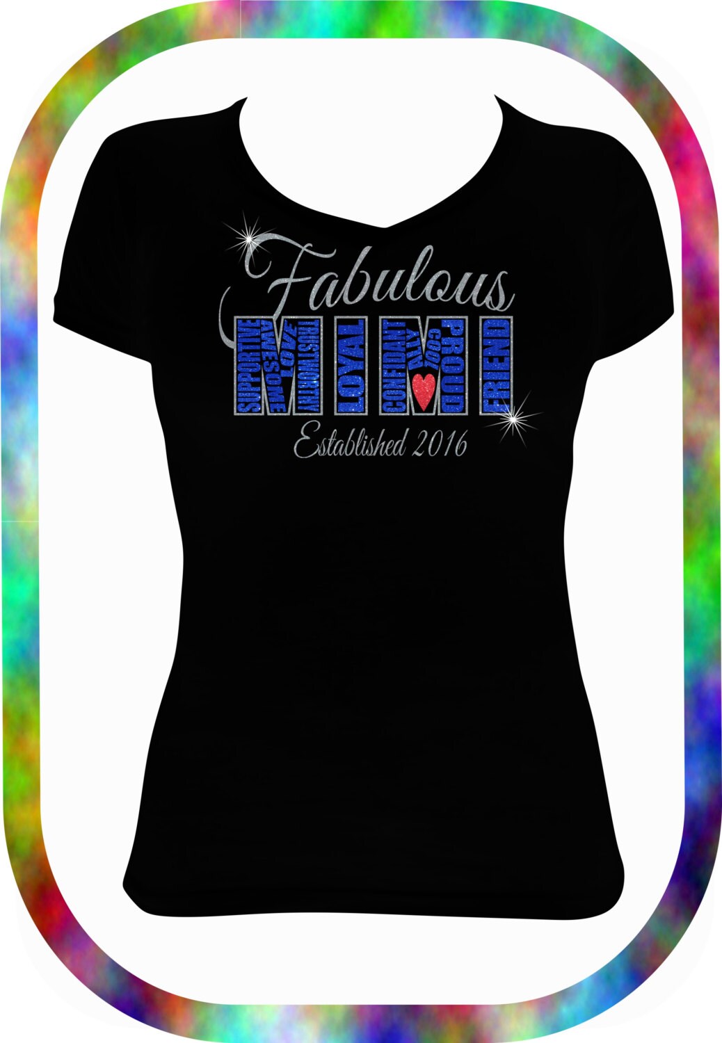 Fabulous Mimi T-shirt// Mimi Glitter Vinyl Shirt