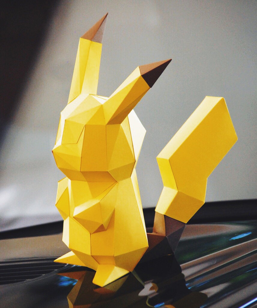  Paper  craft DIY Pikachu Pokemon paper  model  Art