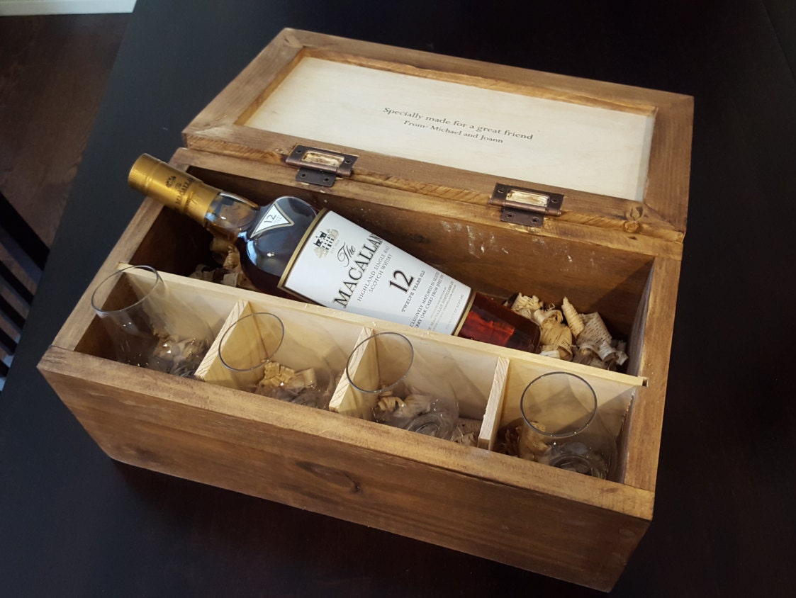 Personalized Scotch Whiskey Gift Box for Retirement