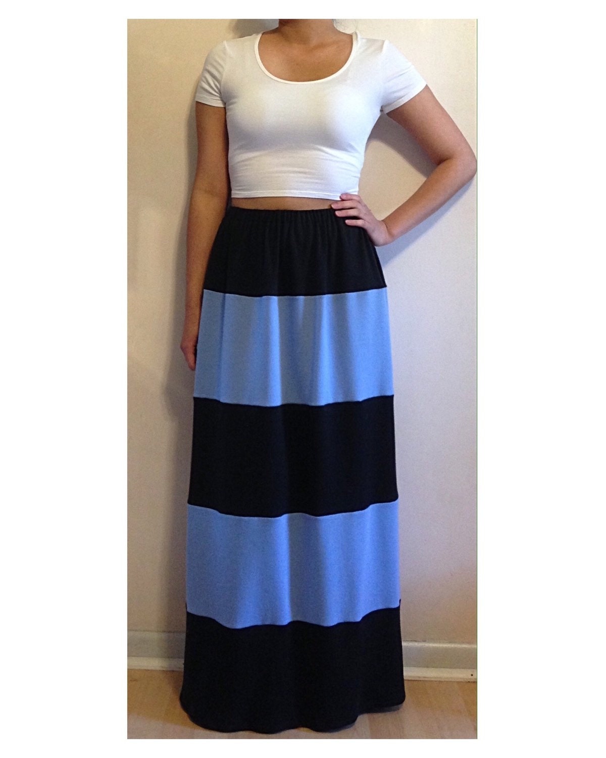 maxi gathered skirt