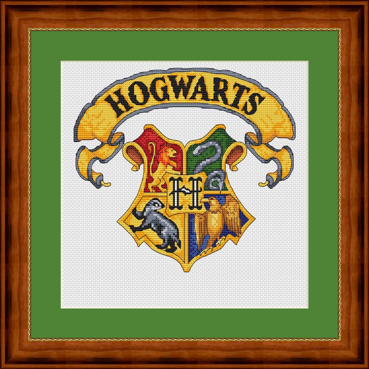 Hogwarts crest Cross stitch pattern PDF Instant download