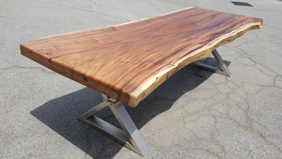 Acacia Wood Slab Dining Table Live Edge