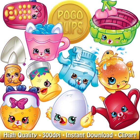 72 Shopkins Petkins High quality / Clip Art DIY by Pogoclips