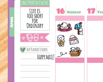 Munchkins - Happy Mail Letters and Packages Planner Stickers (M109)