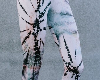 Leggings /Yoga leggings /Yoga Pants/Tights / Stretch pants /Custom design / Watercolor leggings /Casual Hot Leggings/Tie Dye Legging/ IV104