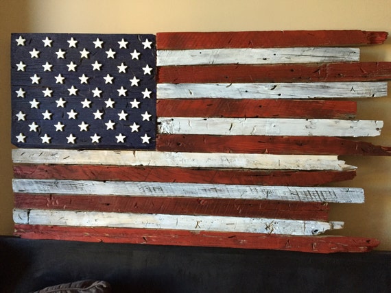 Wooden Flag Barn Wood American Flag wooden by CustomHeritage