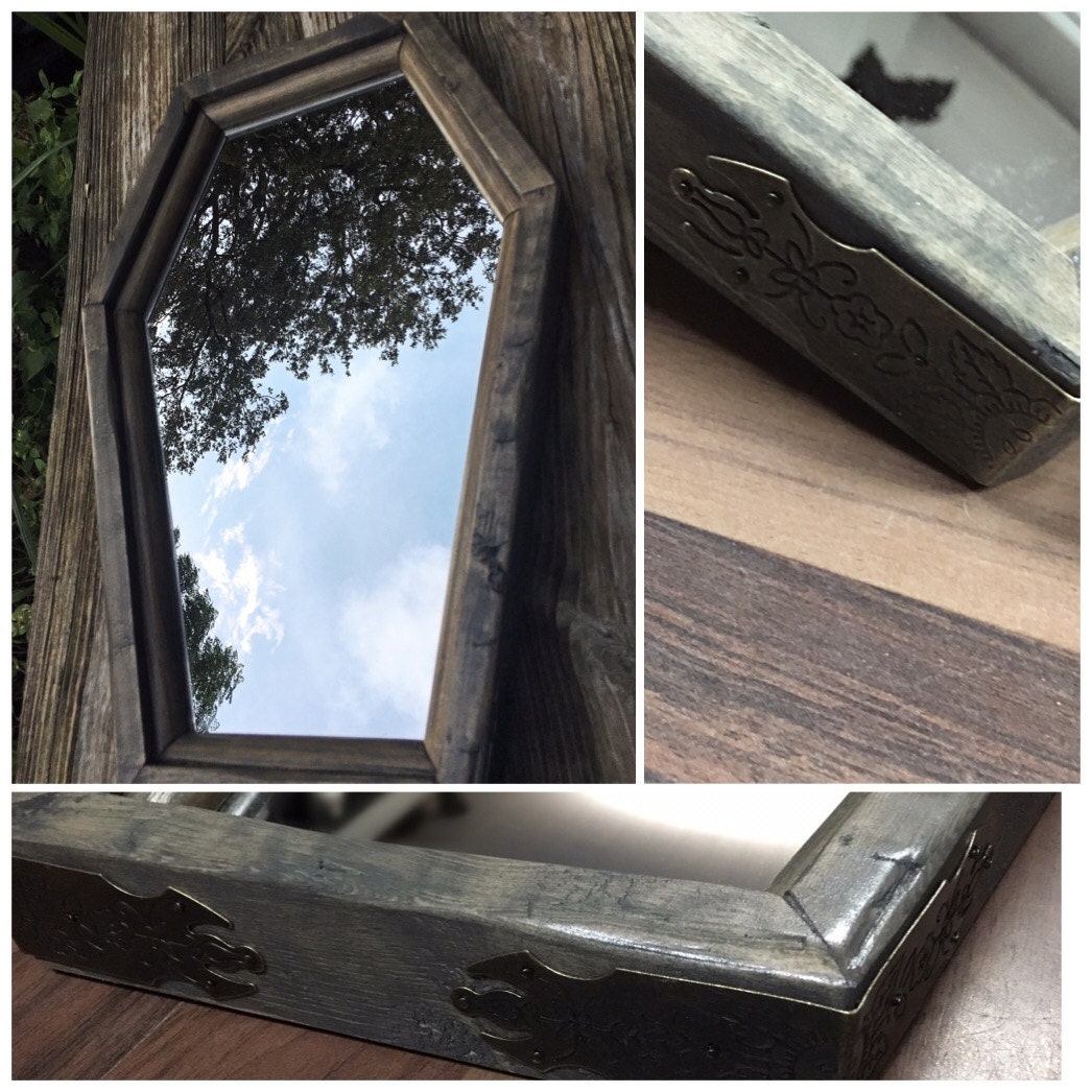 COFFIN MIRROR Coffin Vanity Mirror Mirror Coffin Gothic