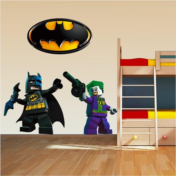 Lego Batman Set Wall Art Stickers Decal Batman Joker Badge