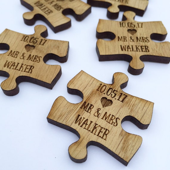 Custom Wedding Favors Puzzle Favors Puzzle Piece Favors