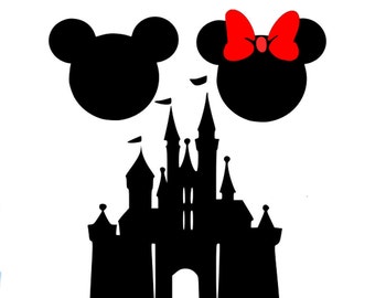 Disney Mouse Ears SVG Mickey Minnie SVG Dxf Eps Png Studio3 Silhouette Studio and Cricut Design Space cutting machines. Instant Download.