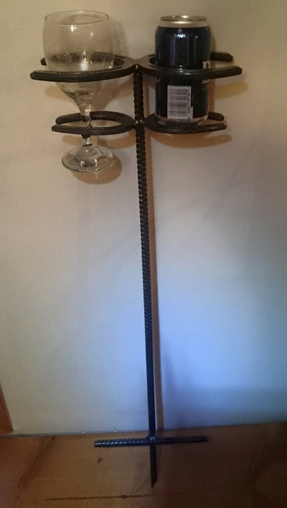Outdoor Horseshoe Drink Holder Spikes by CountryCustomFabs on Etsy
