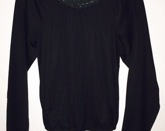 70s Knit Collar Blouse