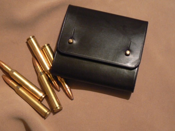 Slimline Rifle Cartridge Case handmade leather by BerriLeather