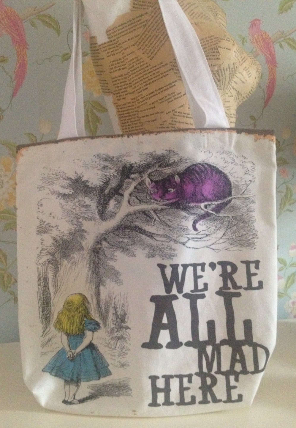 Alice In Wonderland Cheshire Cat Vintage Print