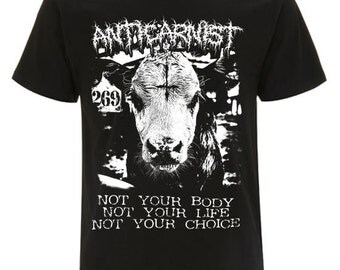 Vegan T-Shirt 'Not Your Choice' By Anticarnist Vegan Clothing
