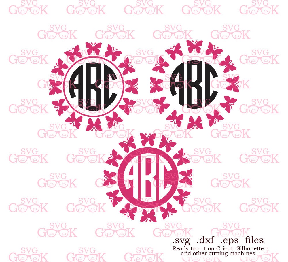 Download Butterfly Monogram Frame SVG cut files Butterfly svg cut