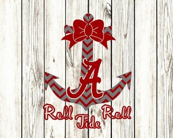 Alabama Crimson Tide Anchor Designs-SVG, PNG and studio files-silhouette cameo-cricut-personal and commercial use-outdoor flags-tshirt