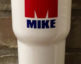 Ironman Triathlon inspired personalized 30 oz Custom Powder Coated Stainless Steel Tumbler - Duplicate of Yeti Rambler (Logo is SEALED)