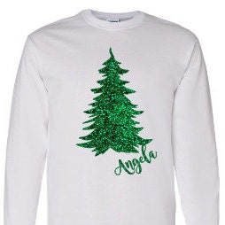 pink christmas tree shirt