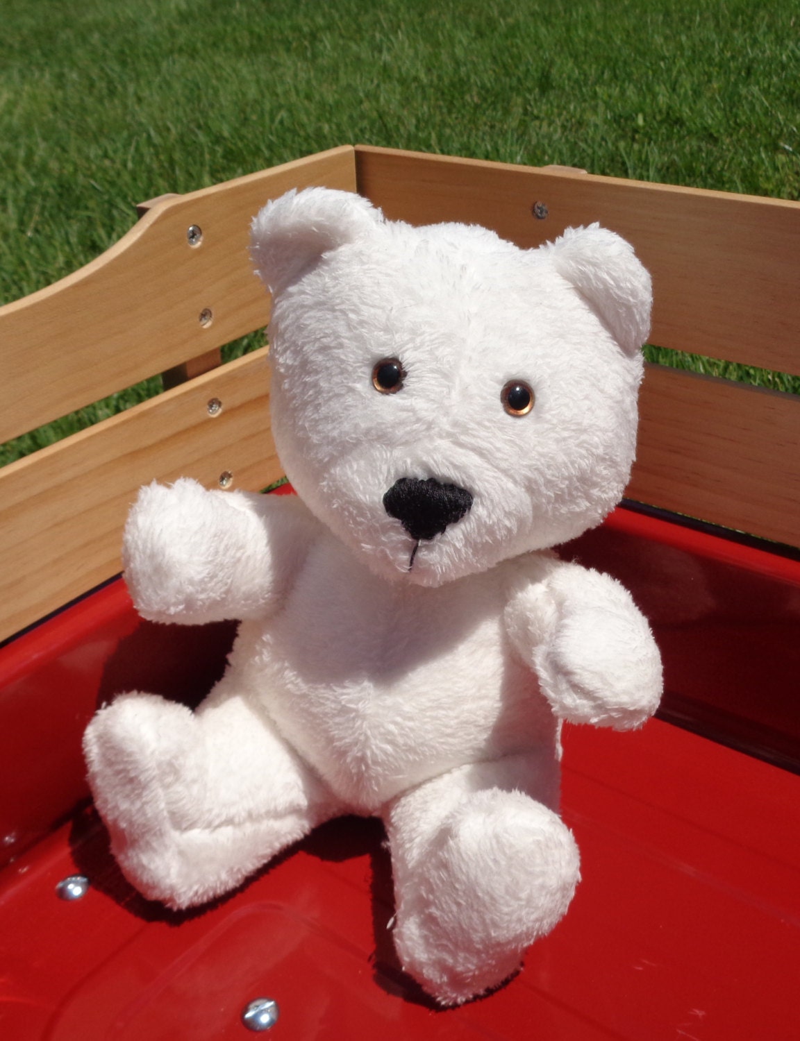 personalised polar bear teddy