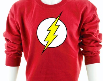 The Flash Sweatshirt DC Comics Superhero Jumper Unisex Red Green Arrow Crossover