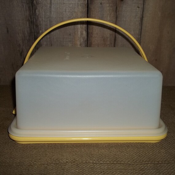 vintage tupperware harvest gold square cake taker vintage tupperware harvest gold square cake taker
