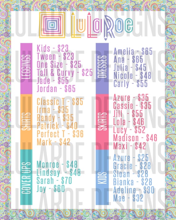 New Styles Lularoe MAP Full Boarder Paisley Sign by lularoedesigns