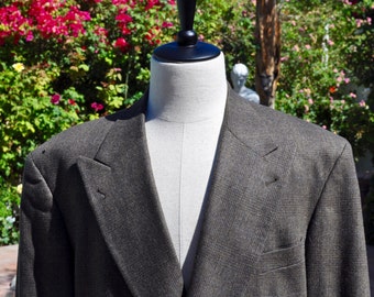 Men's Nigel's by Nathan David for Saks Fifth Avenue Plaid Wool Blazer Jacket Sz 44R