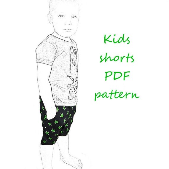 Kids shorts pattern pdf boys shorts pattern kids sewing