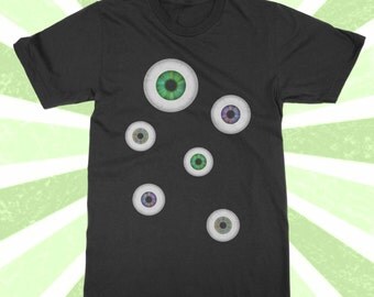 Creepy Eyeball Planet Graphic Cotton Tee main image 1