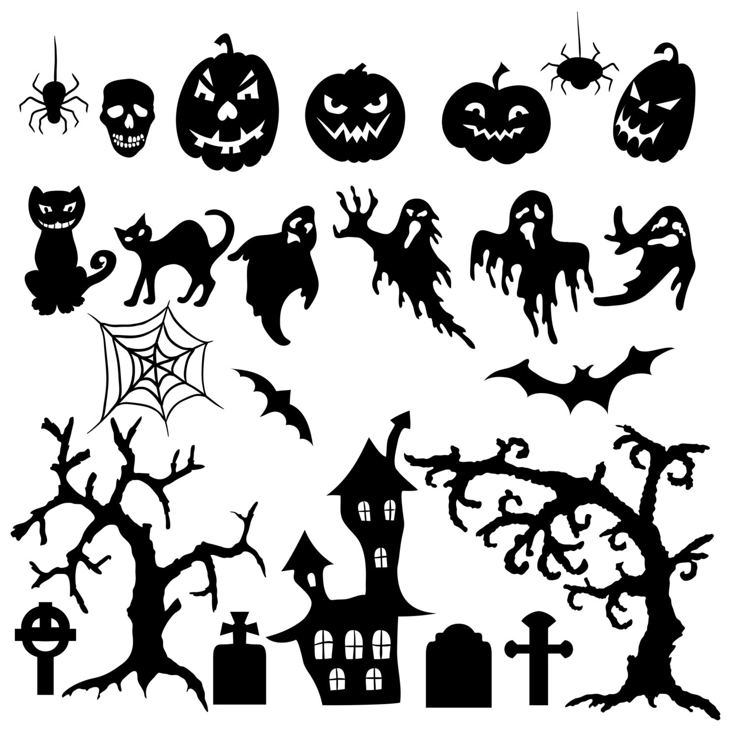 100+ Halloween Graphics Bundle Decal SVG Cut Files Instant ...