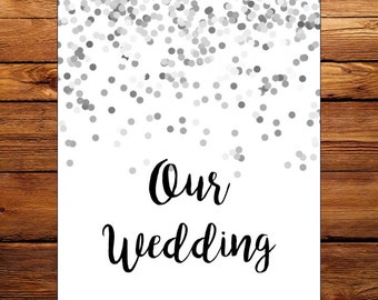 Silver Confetti Wedding Planner Printable