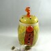 Ceramic Garlic Keeper, Handmade Garlic Storage Jar pottery and ceramics, kitchen canister with lid - small jar with top G15