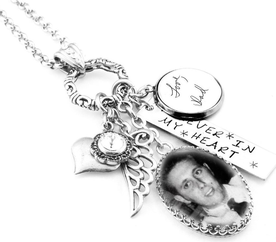 Memorial Necklace Photo Pendant Memory Jewelry Memorial