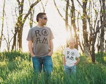Matching Father Son Shirts, Dad Matching Tshirt, Father Daughter Shirts, Gift for Dad, BlackbirdSupply, Camping Tshirt ROAM Graphic Tee