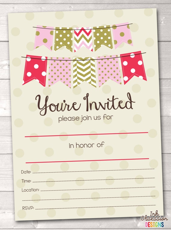 Free Blank Birthday Invitations Templates 6