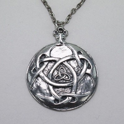 Lugh's Shield Pendant Necklace Celtic Antique Silver