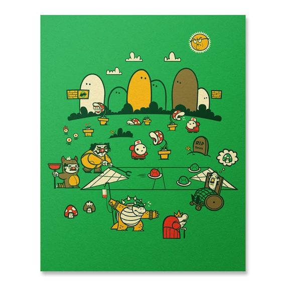 Nintendo Wall Art mario bros art print / mario wall art / nintendo artwork / Nintendo Wall Art mario bros art print / mario wall art / nintendo artwork /