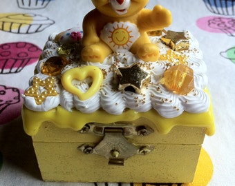 Extra Small Jewelry Box Care Bear Funshine Bear