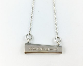 Georgia Necklace, Georgia Gift, Georgia Jewelry, Spoon Jewelry, Vintage Georgia, Wife Gift, Georgia Charm, Georgia Pendant, Georgia History