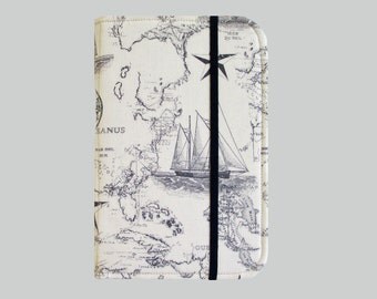 Kindle Cover Hardcover, Kindle Case, eReader, Kobo, Kindle Voyage, Kindle Fire HD 6 7, Kindle Paperwhite, Nook GlowLight Sailing Map
