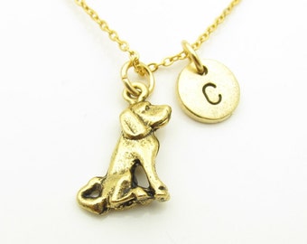 japan cut 8 gold necklace Sitting Etsy dog