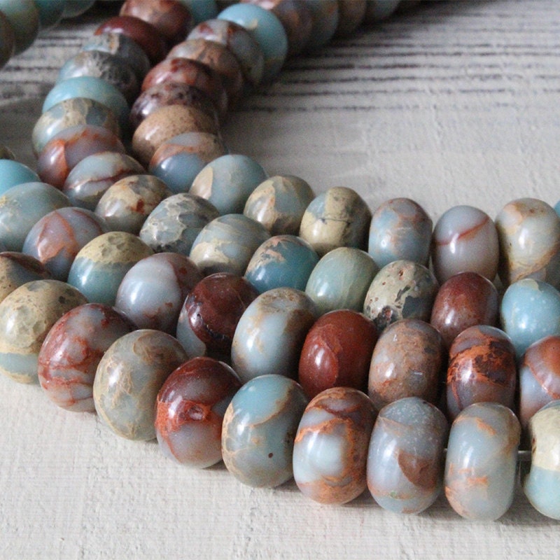 African Opal 10x7mm Rondelle Beads Jewelry Making Supply