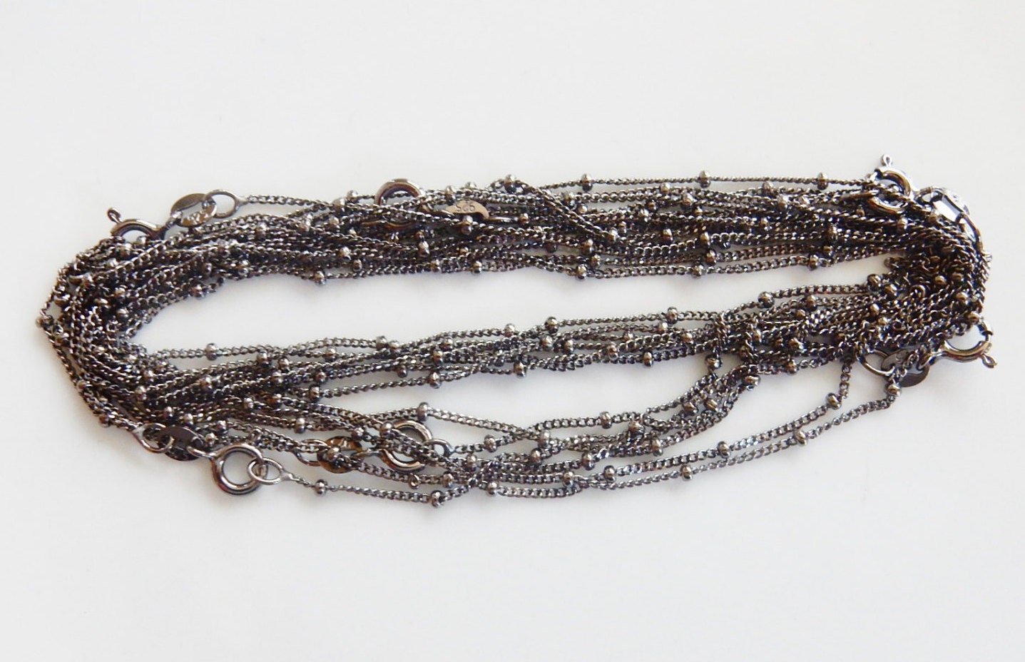 18 inches Oxidized Sterling silver finished necklace by akya