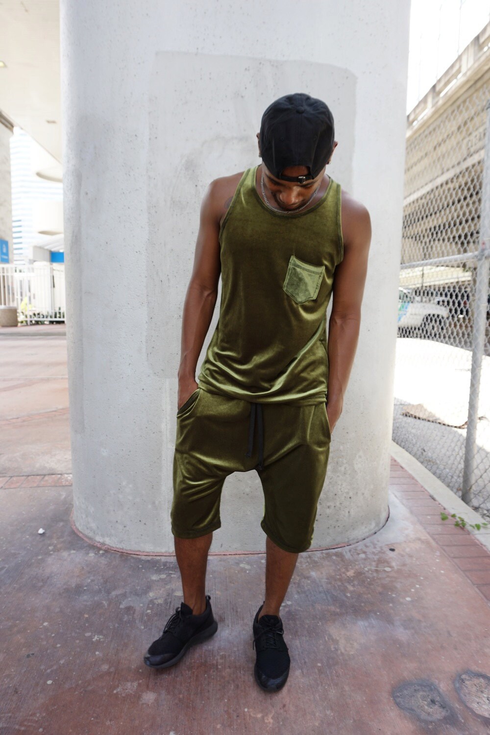 olive green tracksuit bottoms