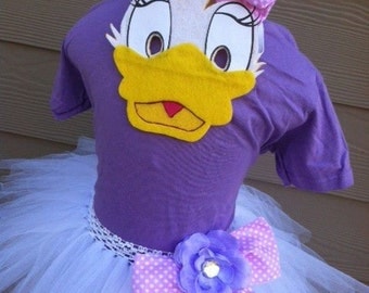 Girls Daisy Duck Tutu Dress Halloween Costume