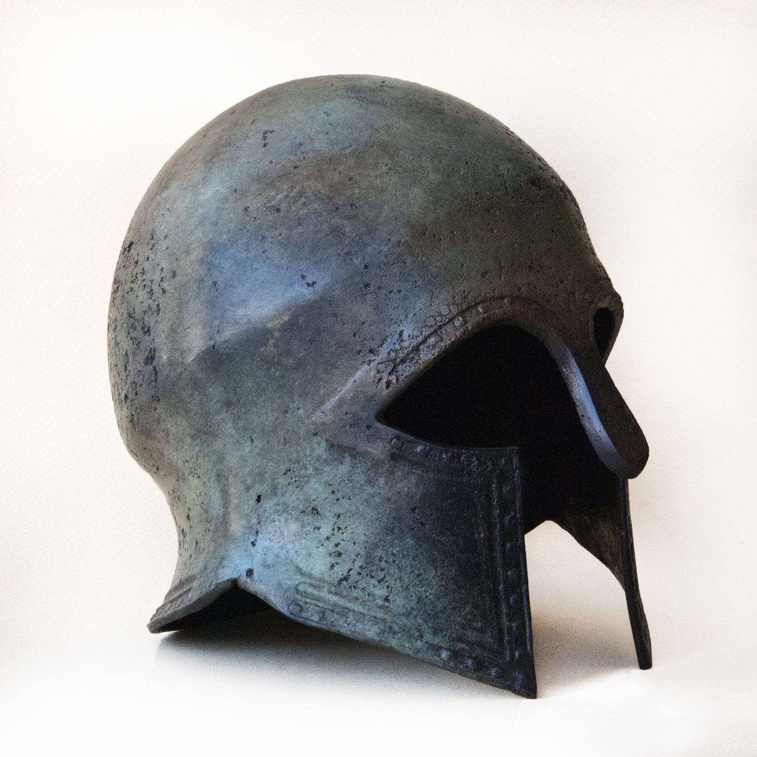 Ancient Greek Spartan War Metal Bronze Helmet