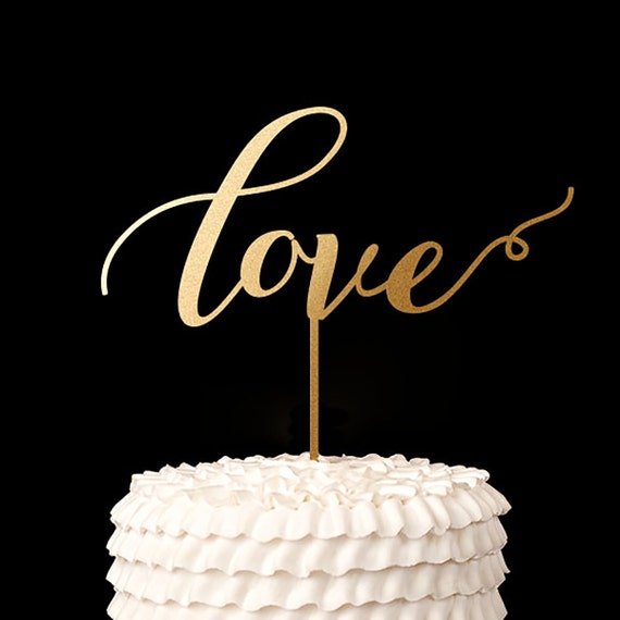 Items Similar To Love Wedding Cake Topper On Etsy 