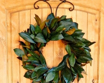 MAGNOLIA Wreath-Farmhouse Wreath-Magnolia Door Wreath-Outdoor Wreath-Rustic Door Wreaths-Housewarming Wreath-Wedding Gift-Gift for Mom