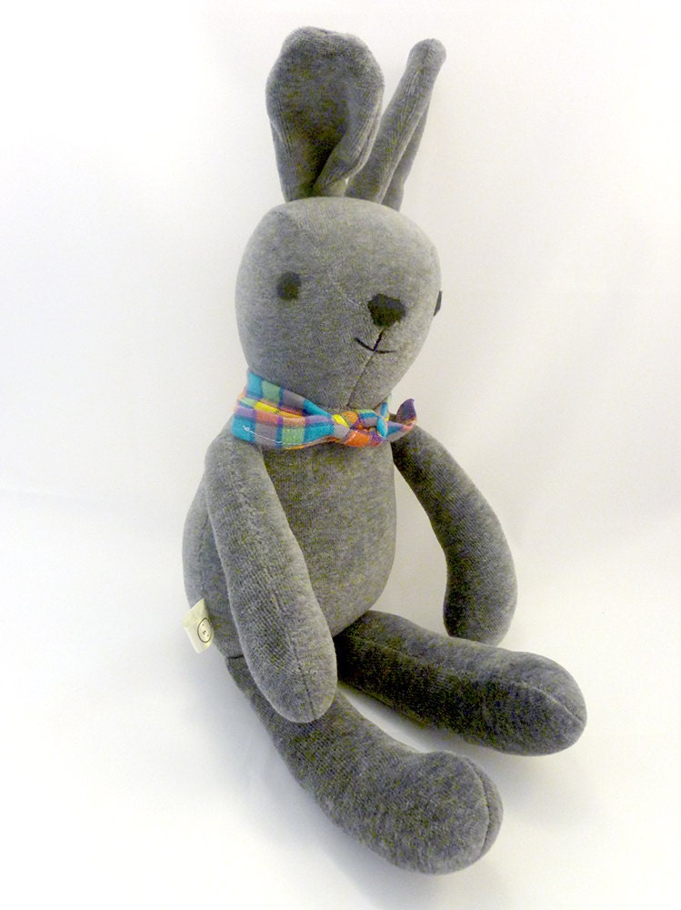 grey bunny stuffed animal